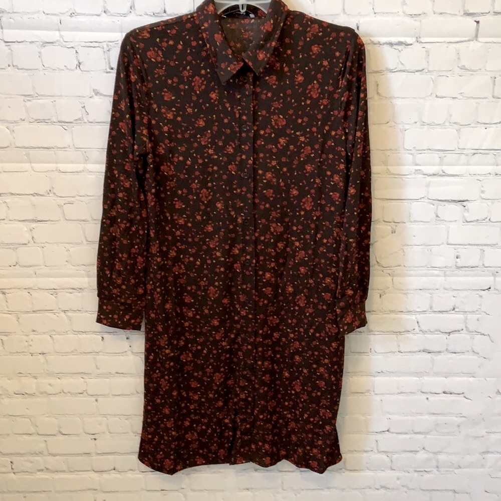 NWT MANGO SHIRT PRINTED DRESS - Picture 6 of 10